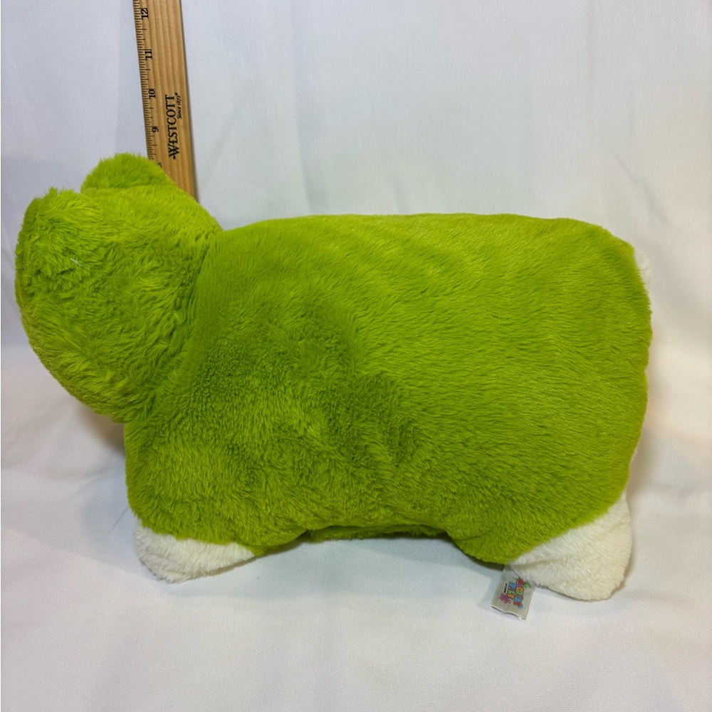 Froggy Plush Pillow, Green/White - Smoochy Pals by Linzy Toys - Picture 6 of 10